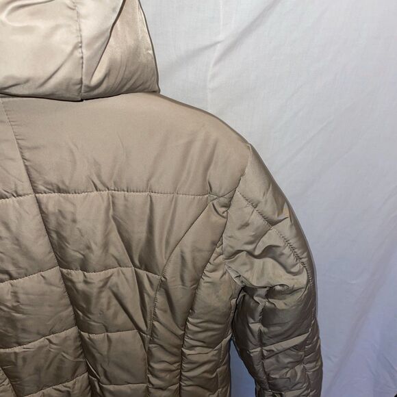 Excelled Collection Women’s Hooded Coat Size XL Beige Outdoor Going Out Party - Picture 10 of 12